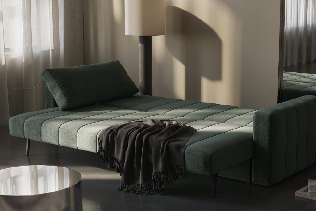 AKELLO Sofa Bed (avec accoudoirs, tissu 281) - Innovation living 1