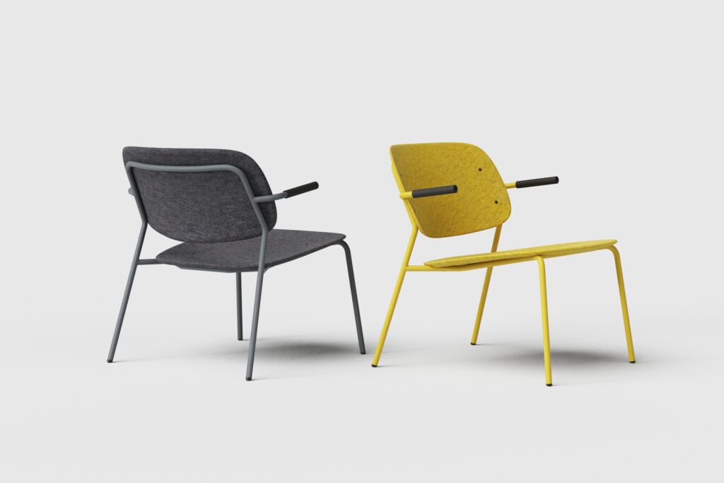 Lounge HALE Bois ou PET Felt (avec ou sans accoudoirs) - DE VORM