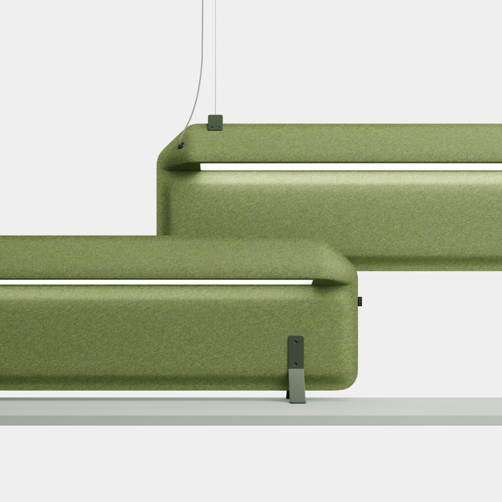 Luminaire acoustique AK2 PET Felt Workplace Divider - DE VORM