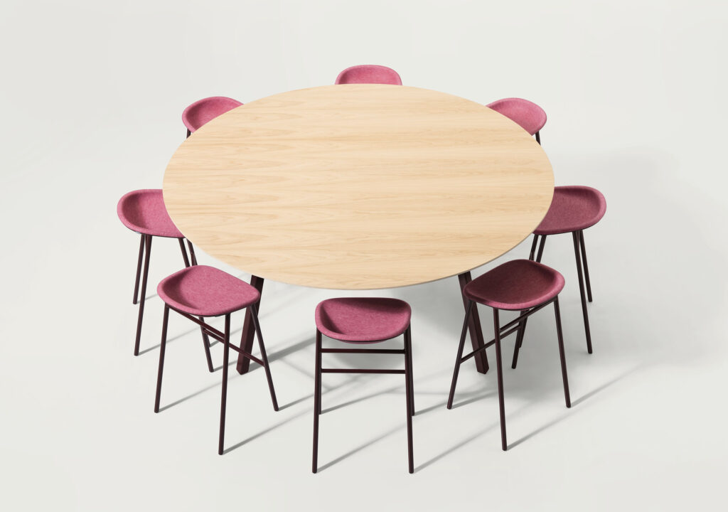Table haute ronde BIG Modular System & Tabourets LJ 3 PET Felt Bar - DE VORM_2 1 Table haute ronde BIG Modular System & Tabourets LJ 3 PET Felt Bar - DE VORM_2