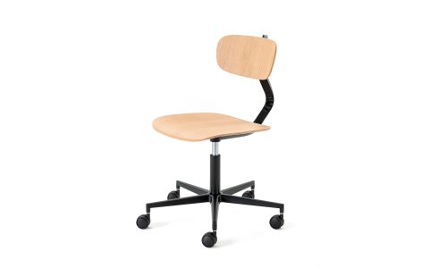 Chaise pivotante TYPO (5 branches, roulettes) - MARA