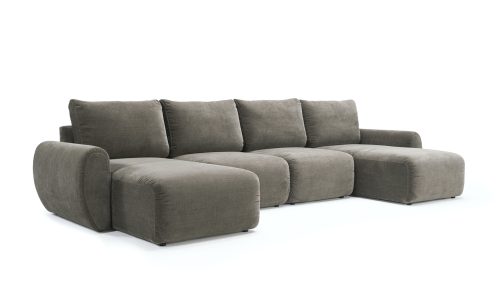NORUM Sofa Bed U-Shape accoudoirs Curve:Chunky (tissu 411, 417) - Innovation Living (1ère image.couverture)