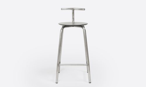 Tabouret TAM INOX H65 _ H75 Acier Inoxydable (avec_sans dossier) - ONDARRETA